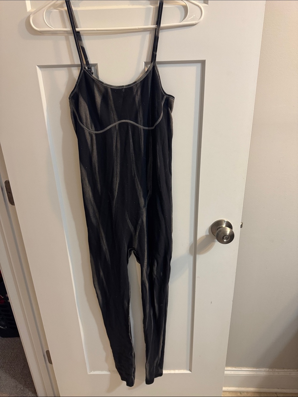 Sleek Black Spaghetti-Strap Jumpsuit
